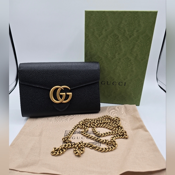 ❌️❌️SOLD❌️❌️25A❤️ NWT Gucci GG Marmont Wallet on Chain - Picture 3 of 11